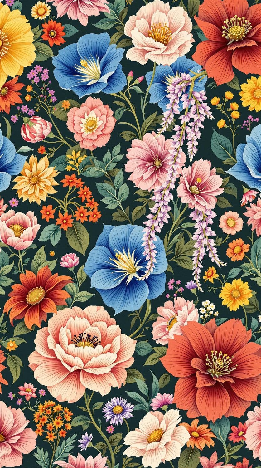 Emerald Floral Harmony