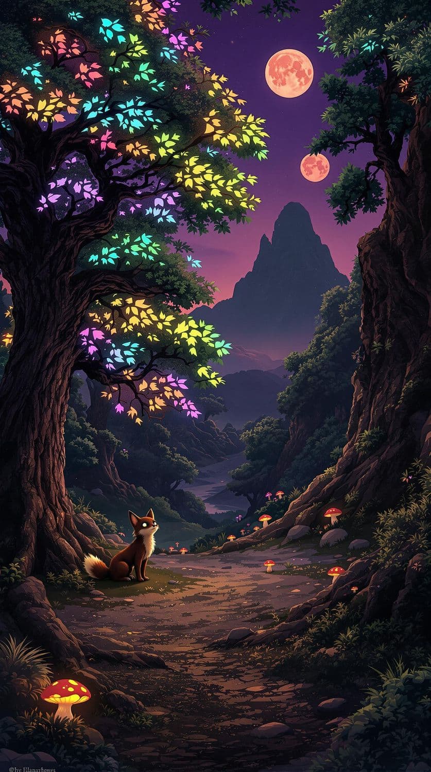 Whimsical Alien Forest