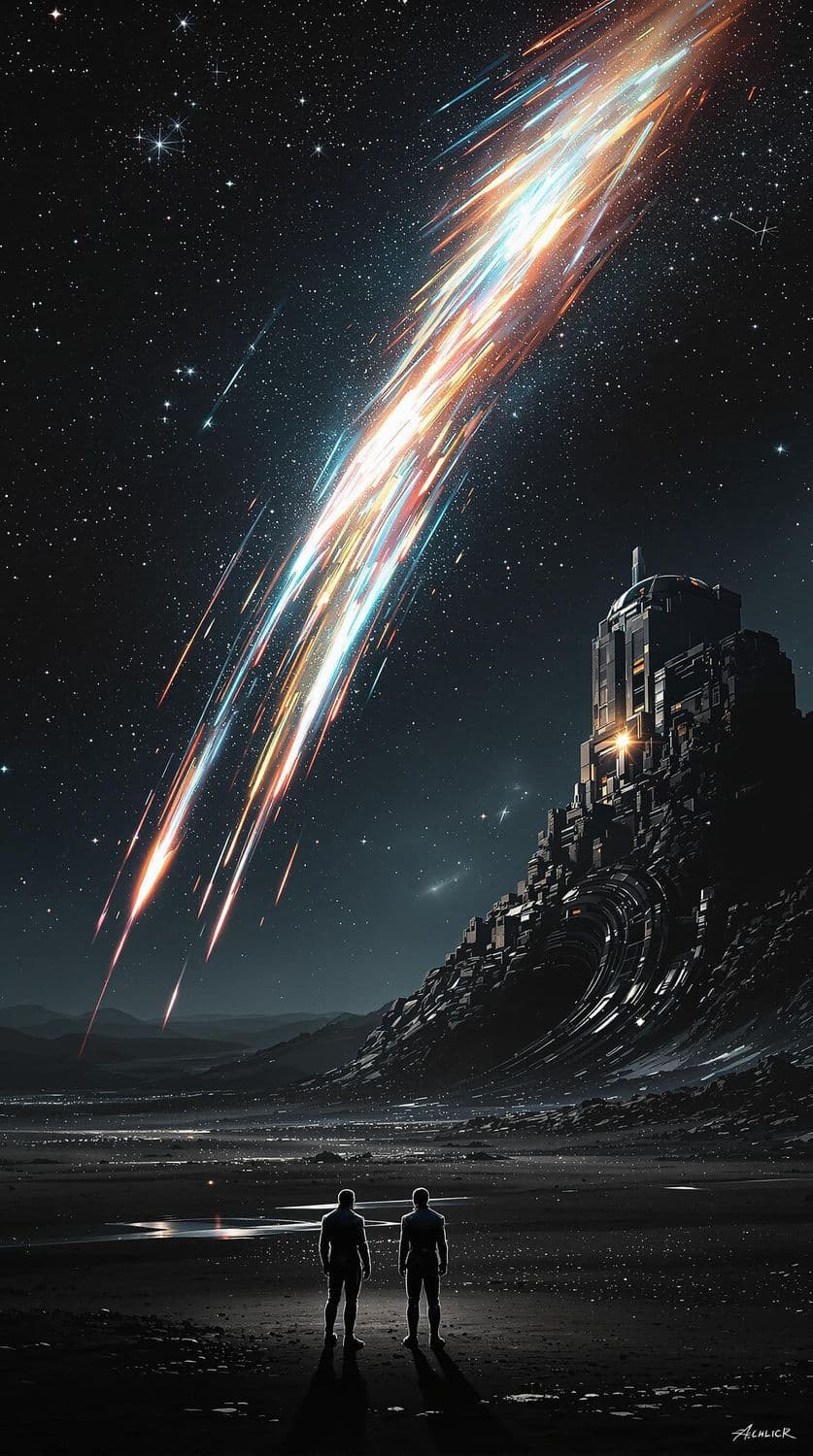 Meteor Shower Over Future City