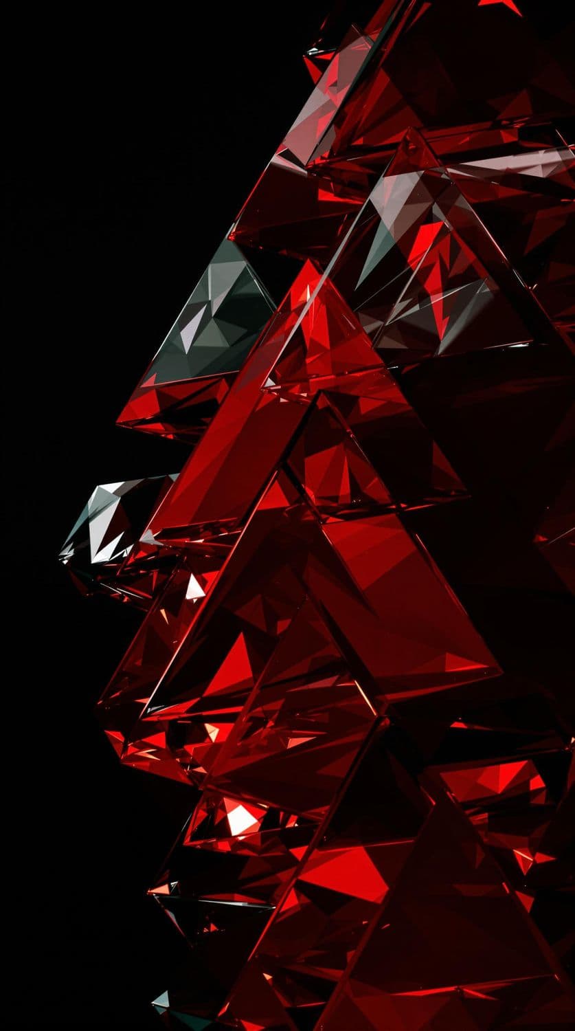 Red Glass Prisms