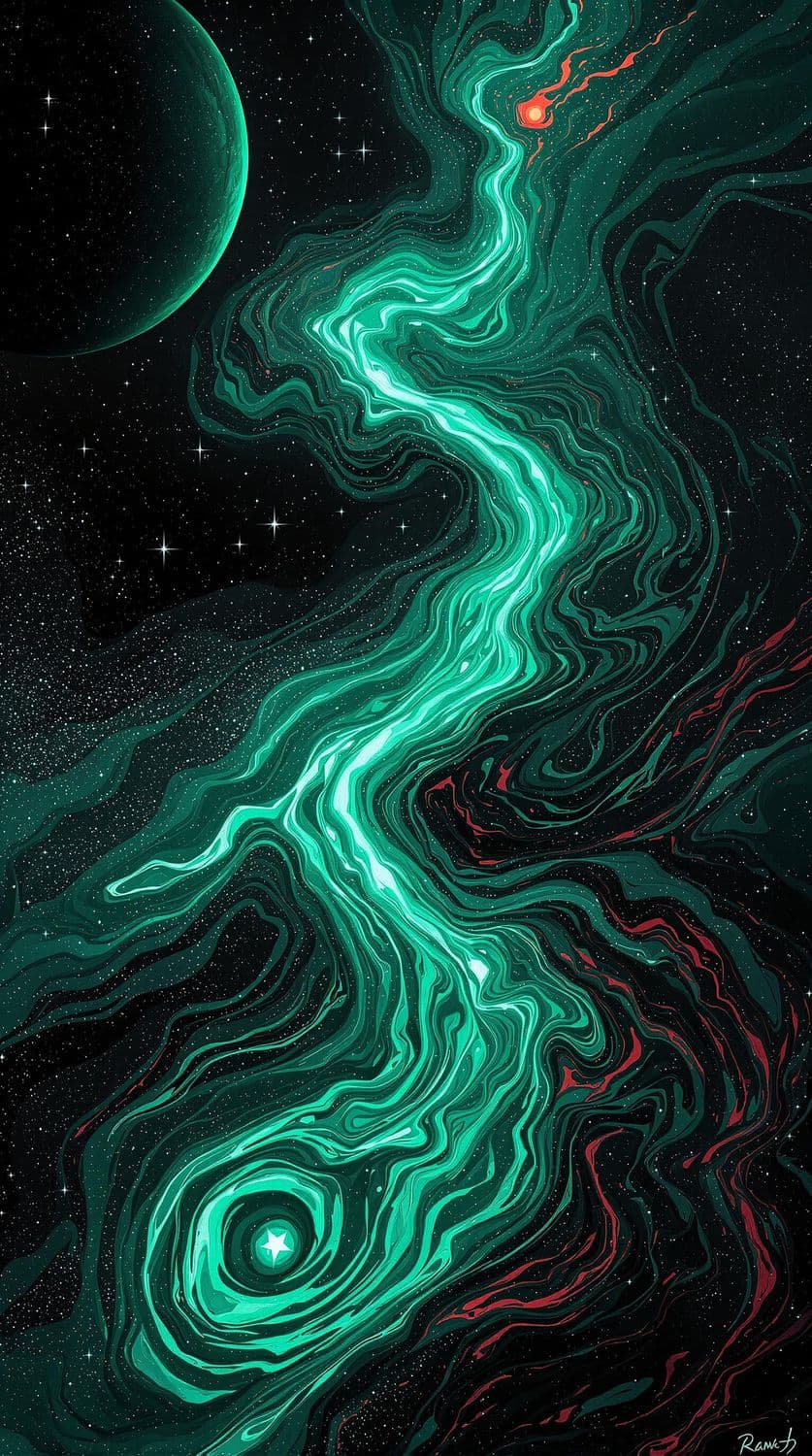 Cosmic River of Jade