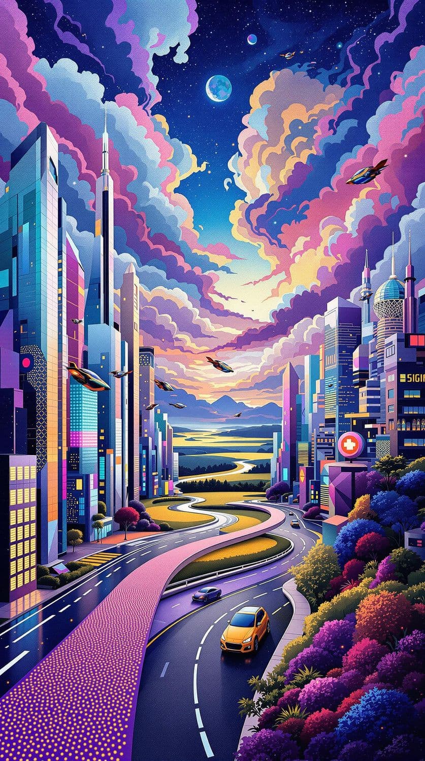 Futuristic Twilight City