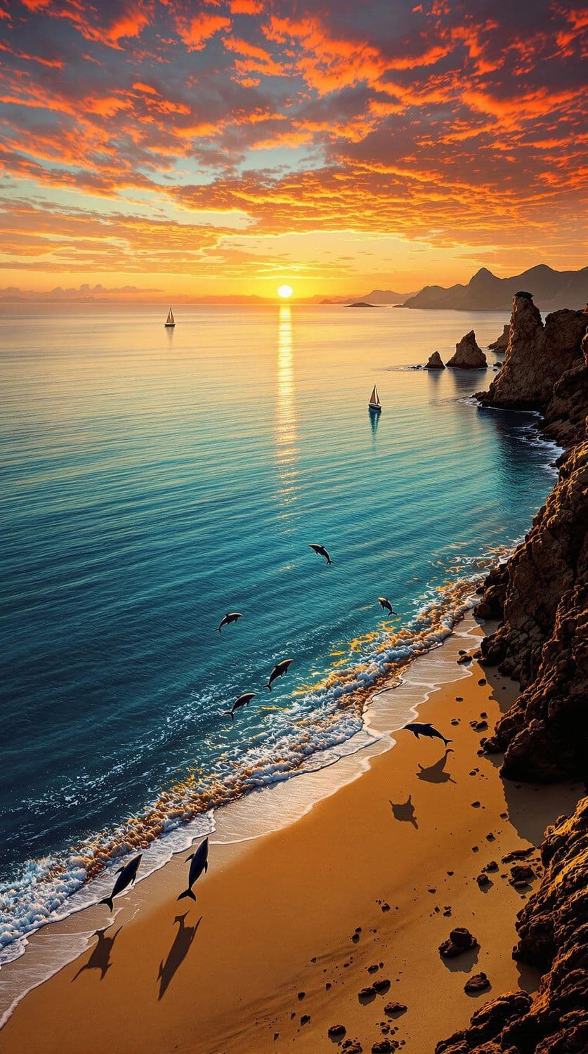 Sunrise Over Tranquil Seas