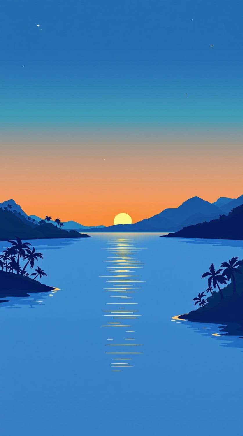 Tropical Island Dusk