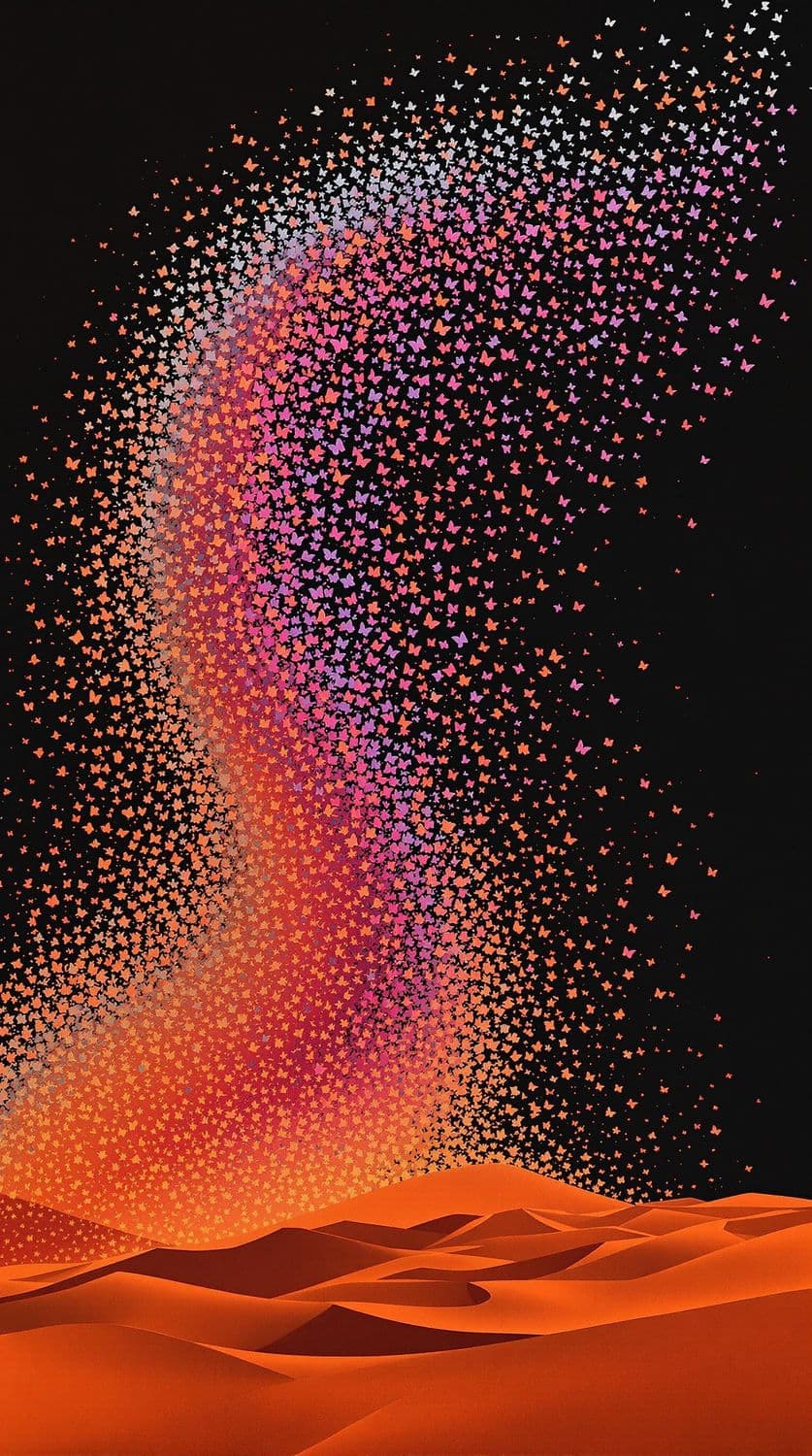 Butterfly Wave Over Desert