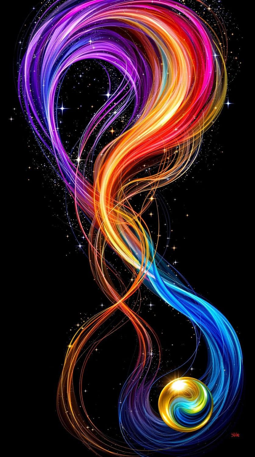 Spiral of Vibrant Strands