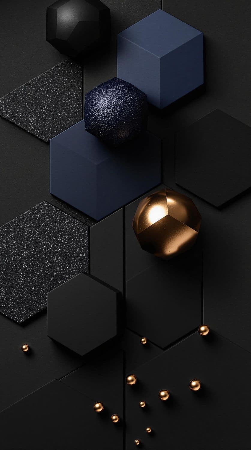 Structured Navy and Bronze