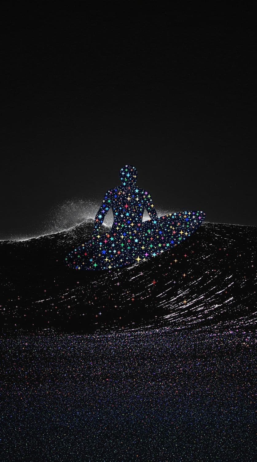 Celestial Surfer by Moonlight