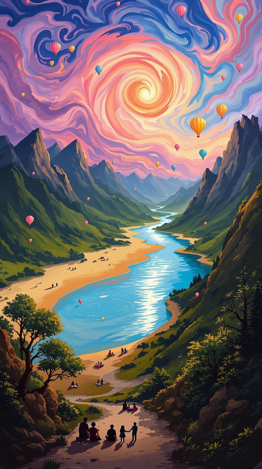 Whimsical Mountain Dreamscape