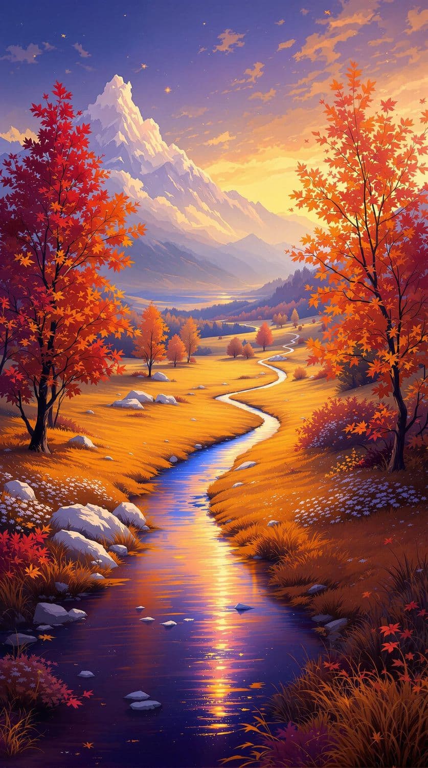 Autumn Twilight Meadow