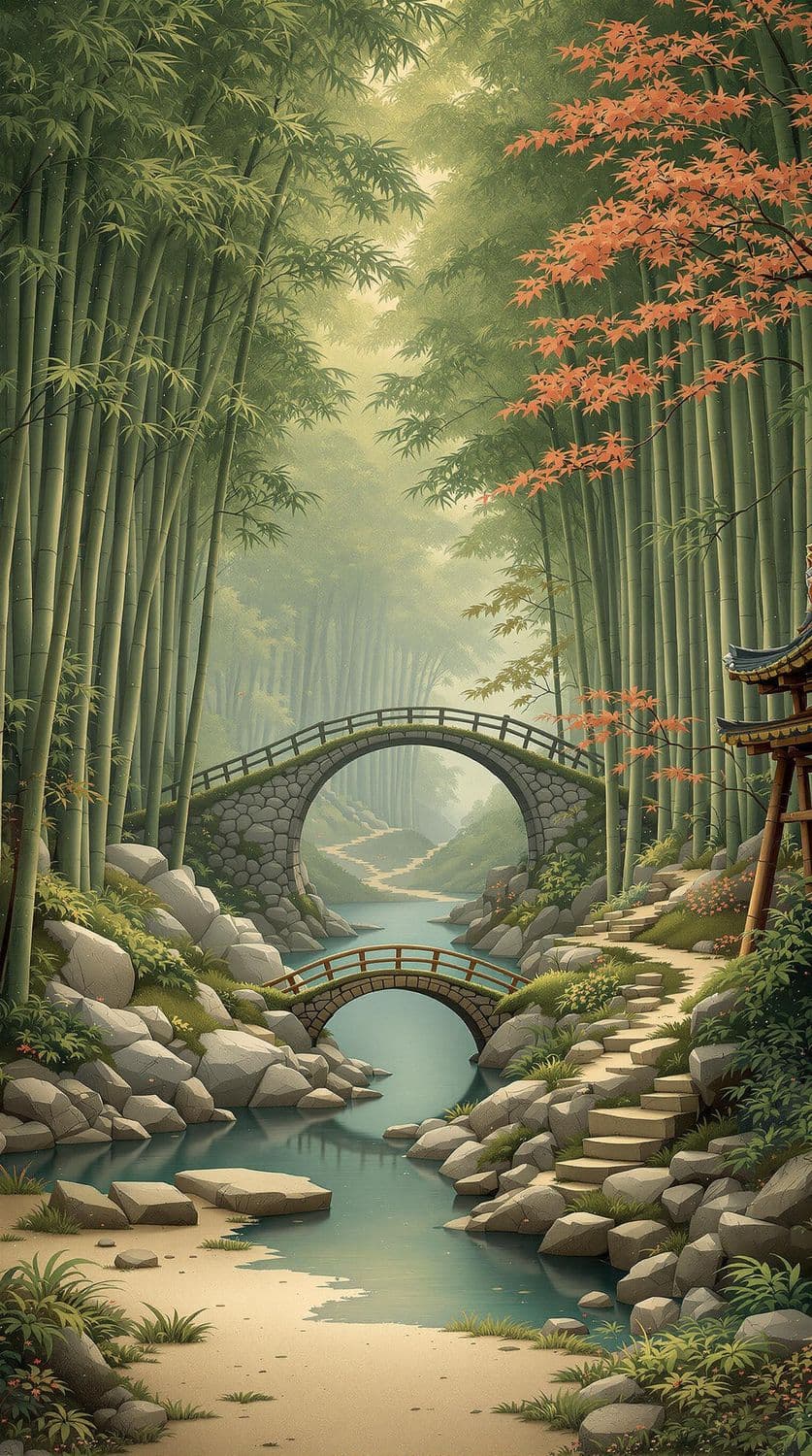 Mystical Bamboo Forest