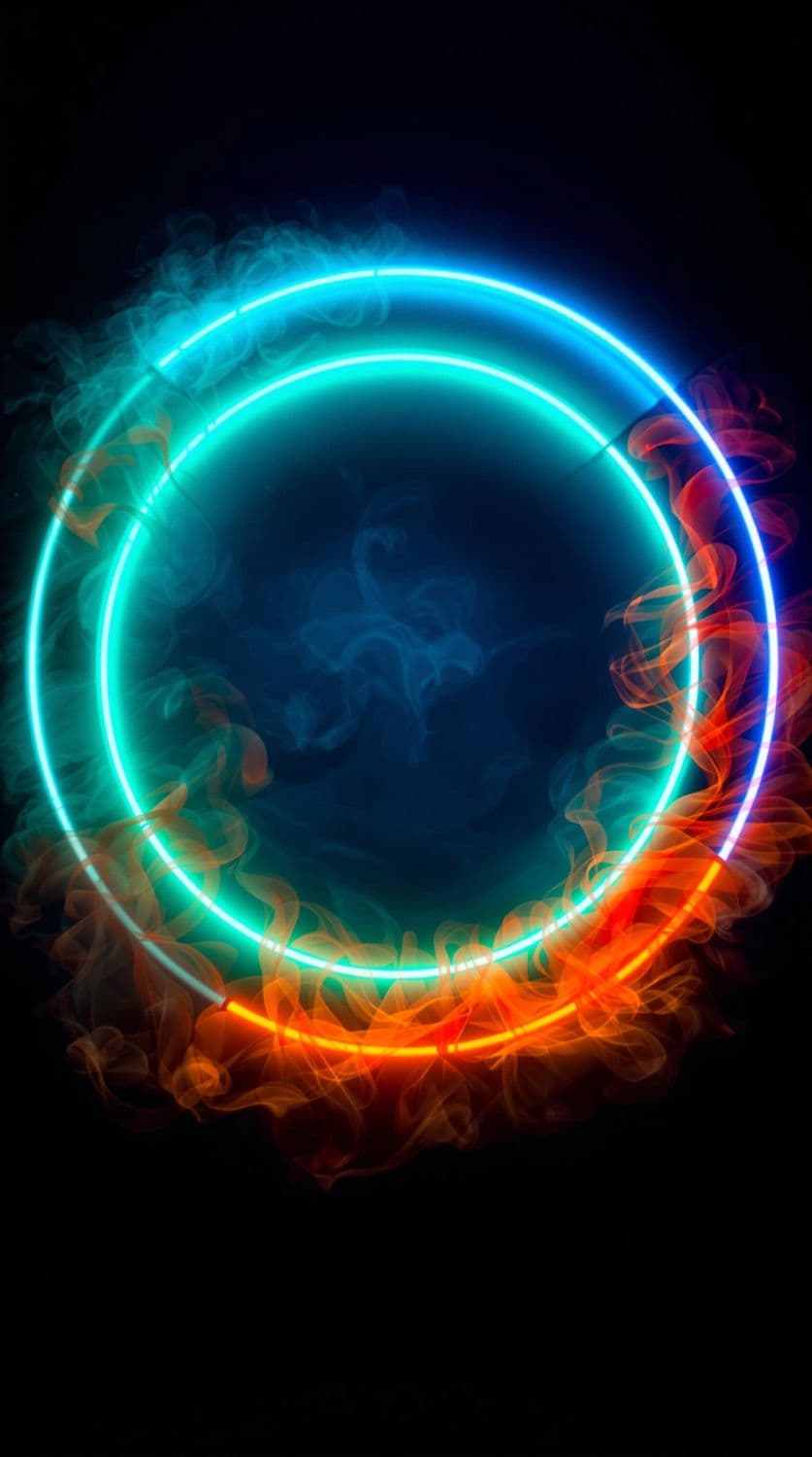 Turquoise and Teal Neon Whirl