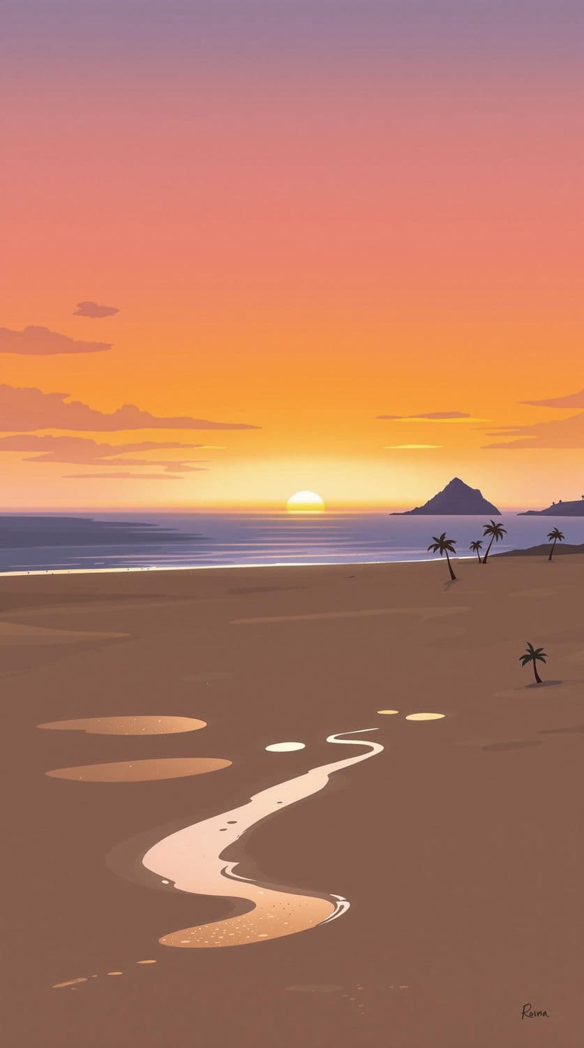 Dawn on a Tranquil Beach