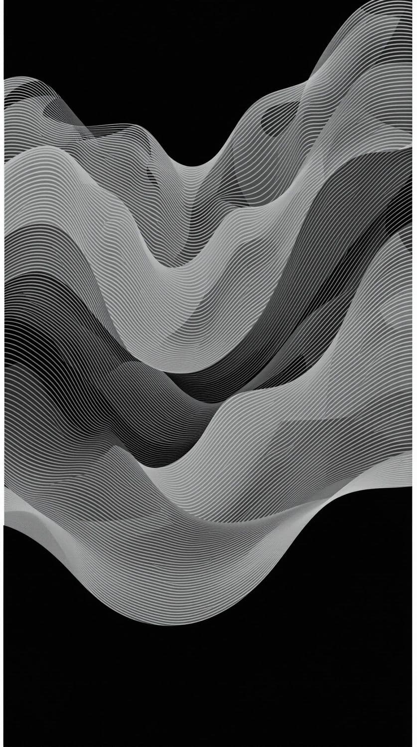Grayscale Wave Symphony