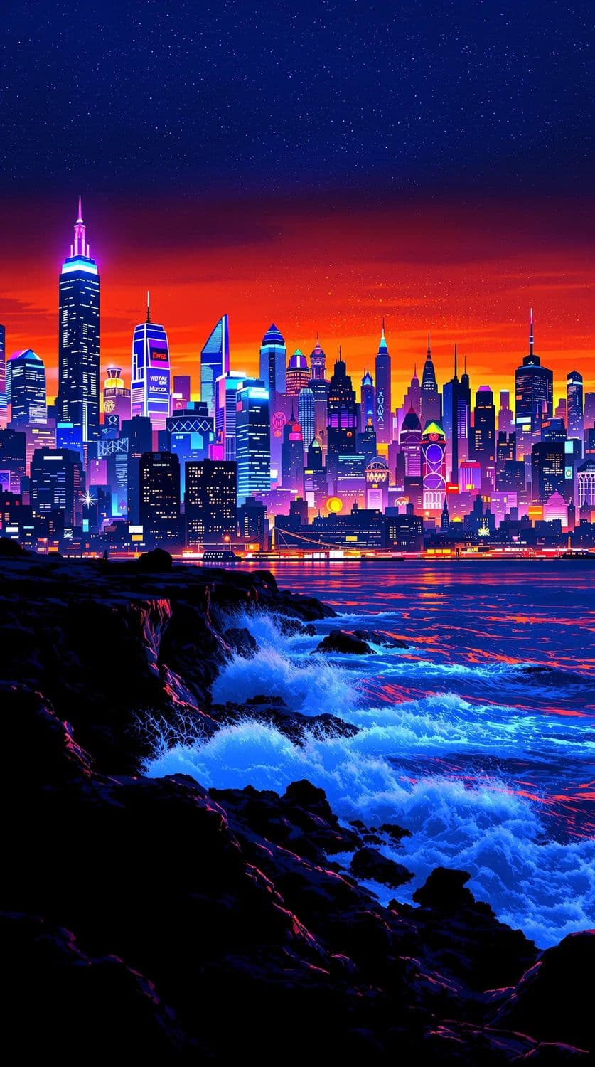 Neon City Dusk
