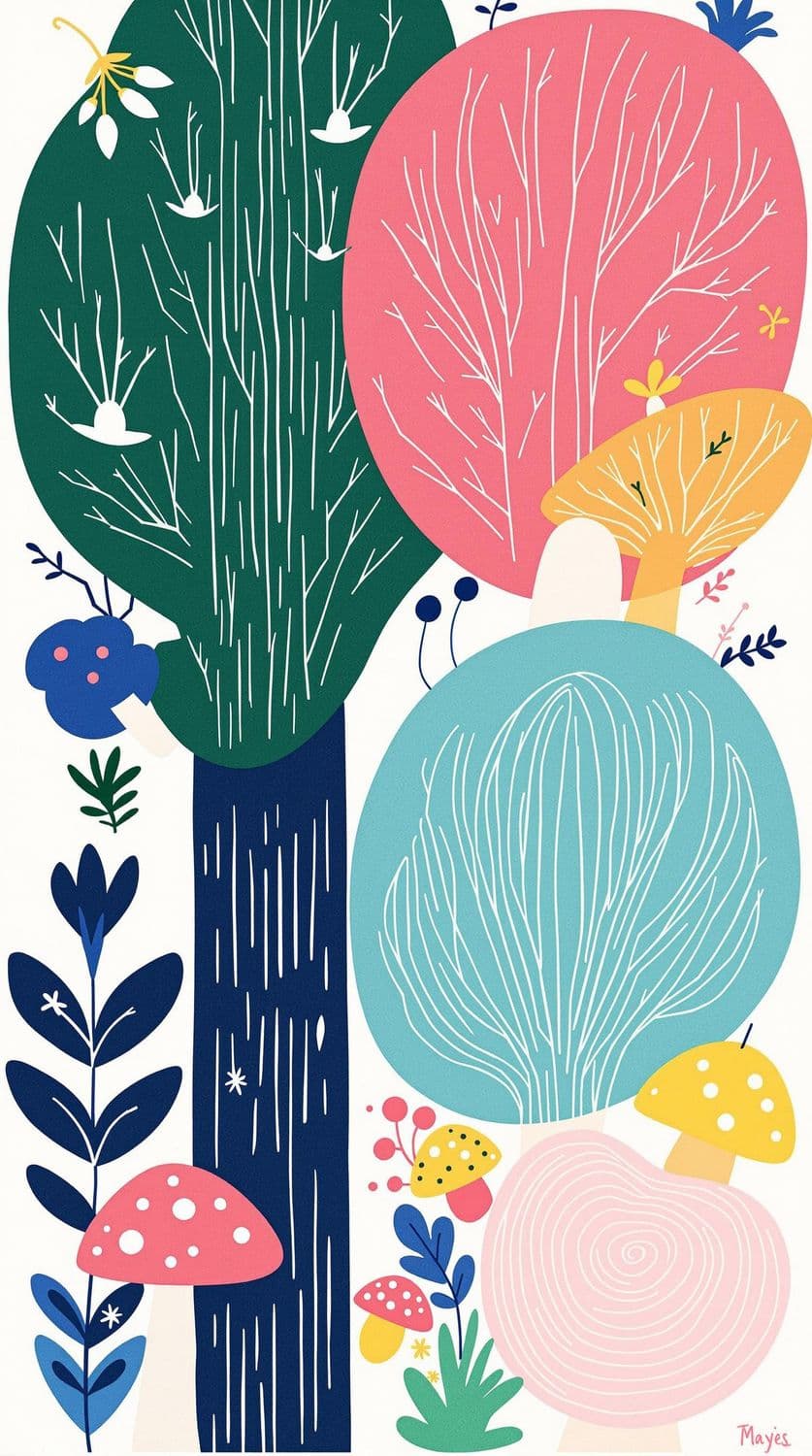 Abstract Fantastical Forest