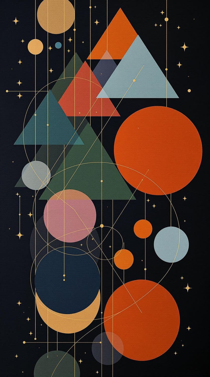 Geometric Harmony in Cool Tones