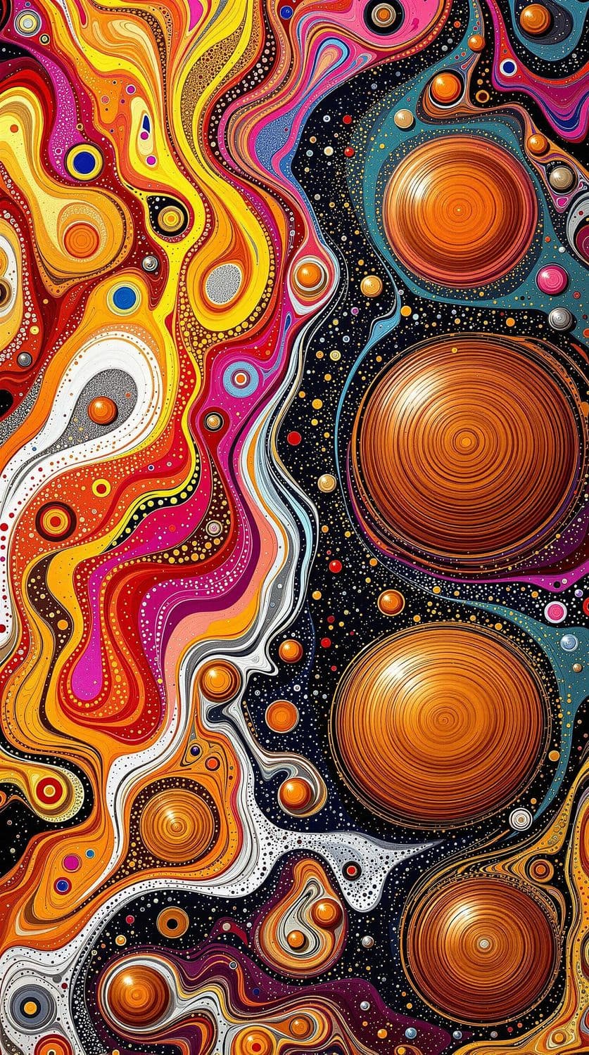 Vibrant Marbled Abstraction