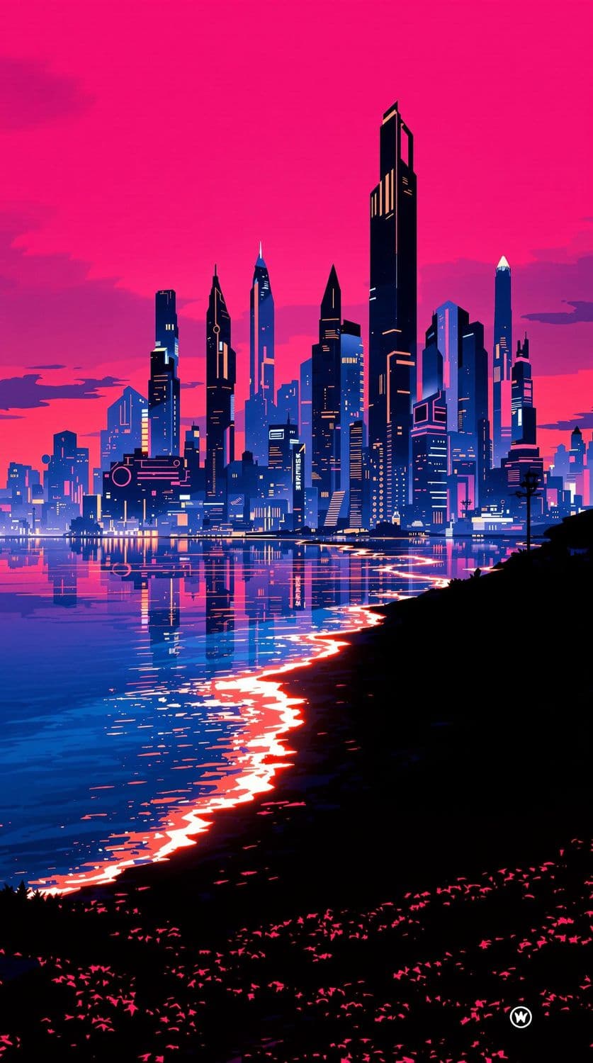 Neon City Twilight