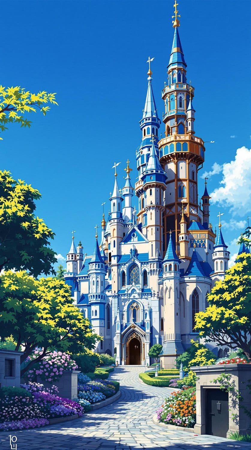 Majestic Blue Castle
