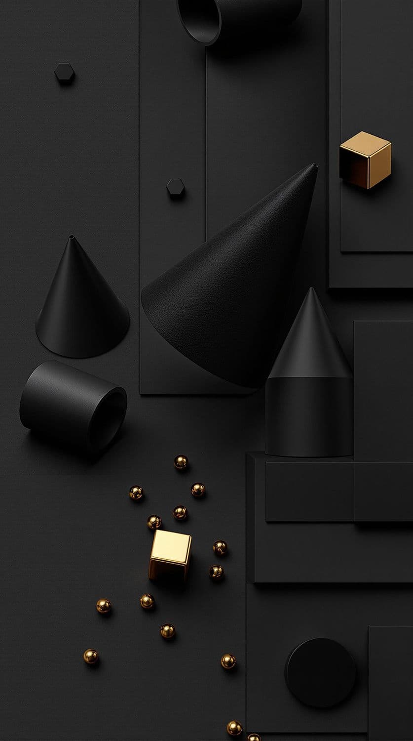 Symmetrical Elegance in Black and Gold