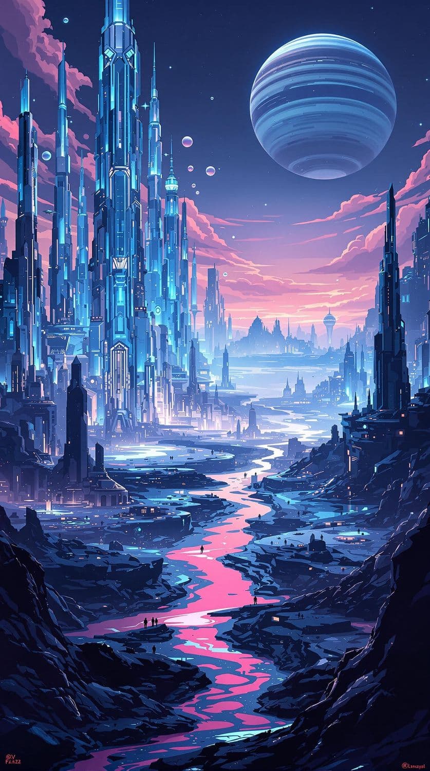 Futuristic Alien Cityscape