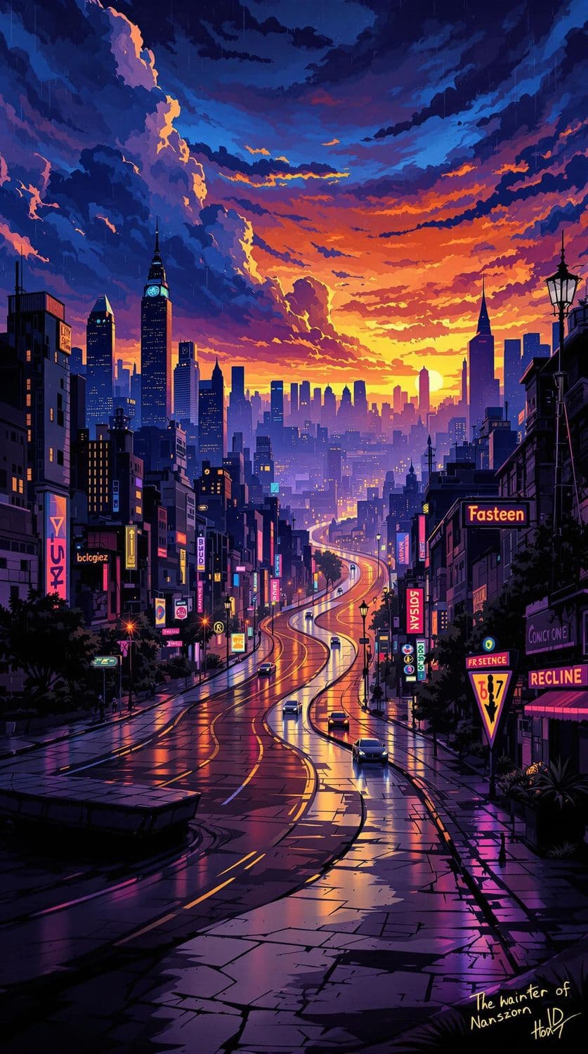 Dusk in the Vibrant City