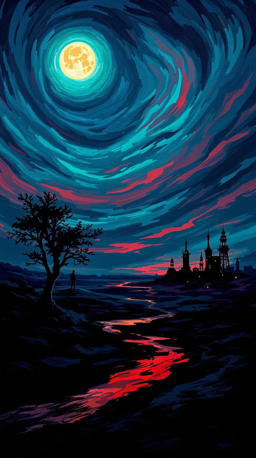 Ghostly Twilight Landscape