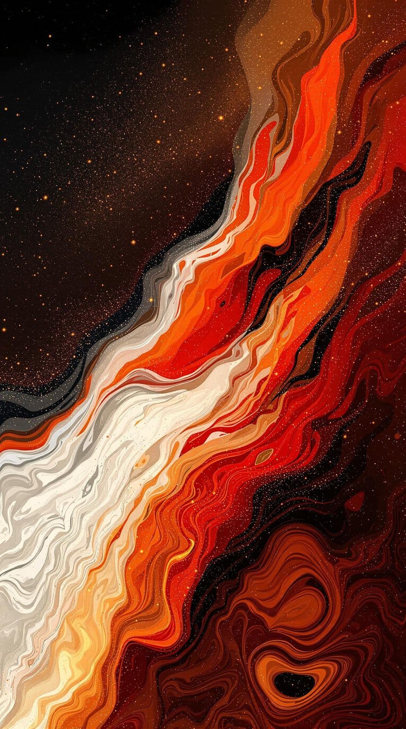 Fiery Volcanic Eruption