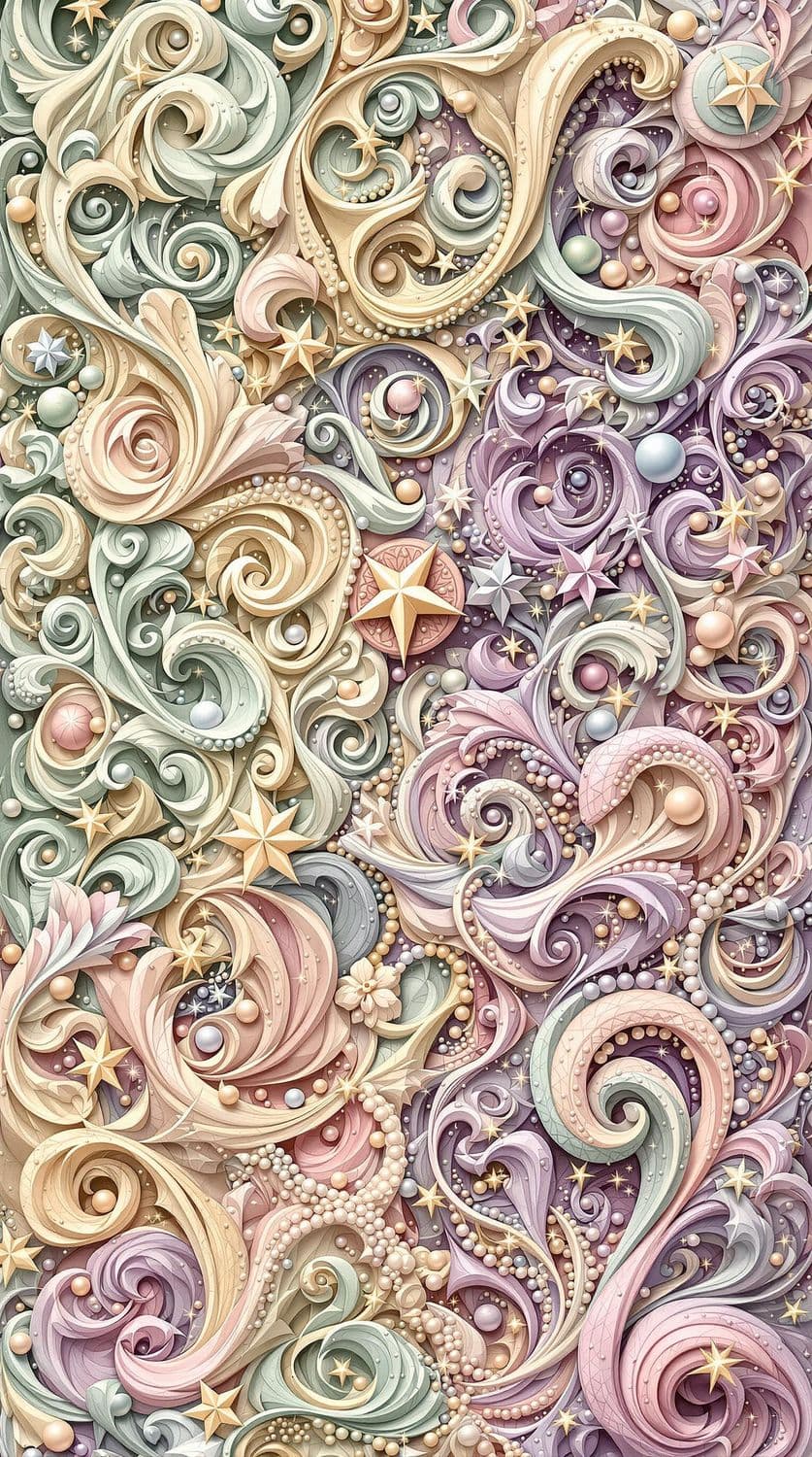 Intricate Swirls and Floral Elegance