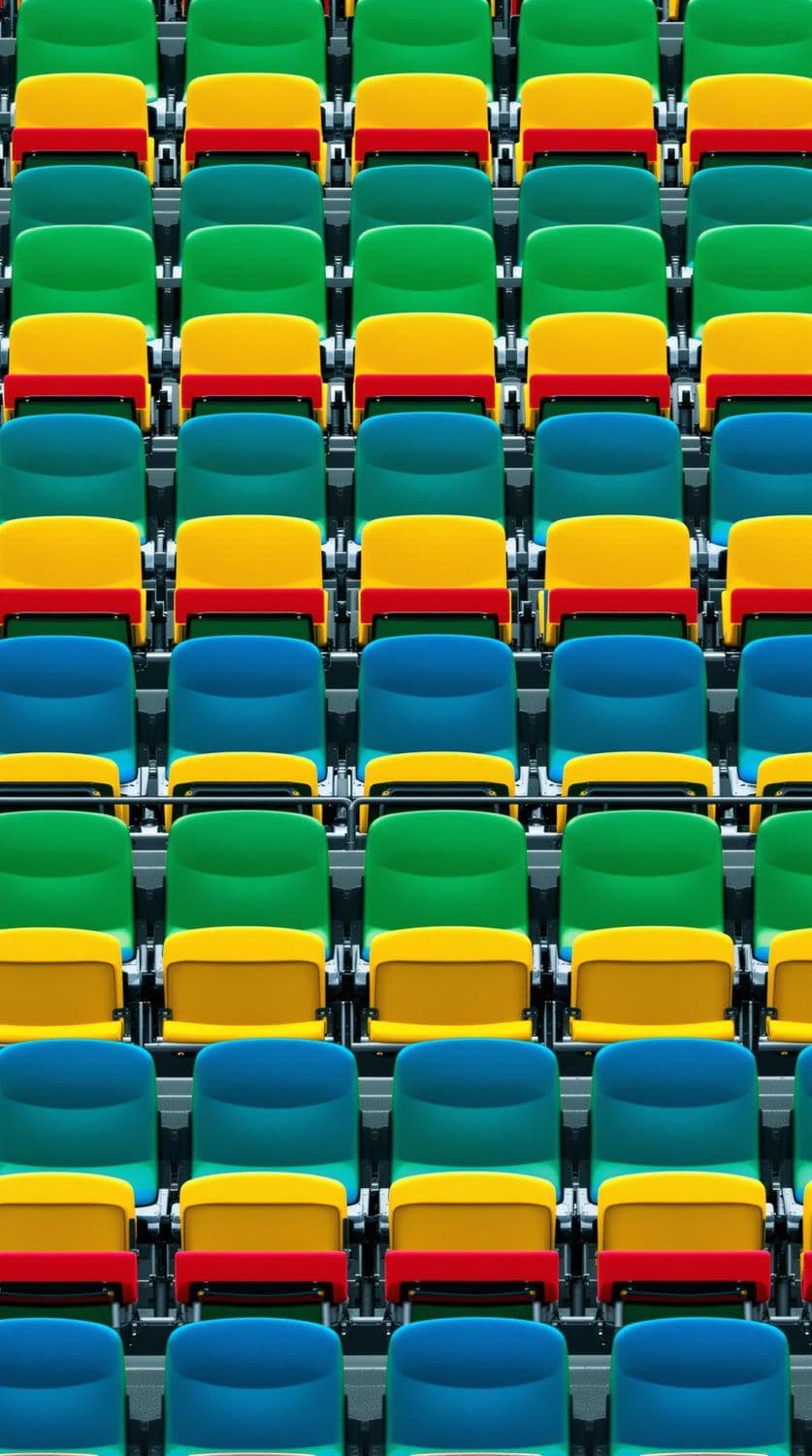 Green Theater Seats Symmetry