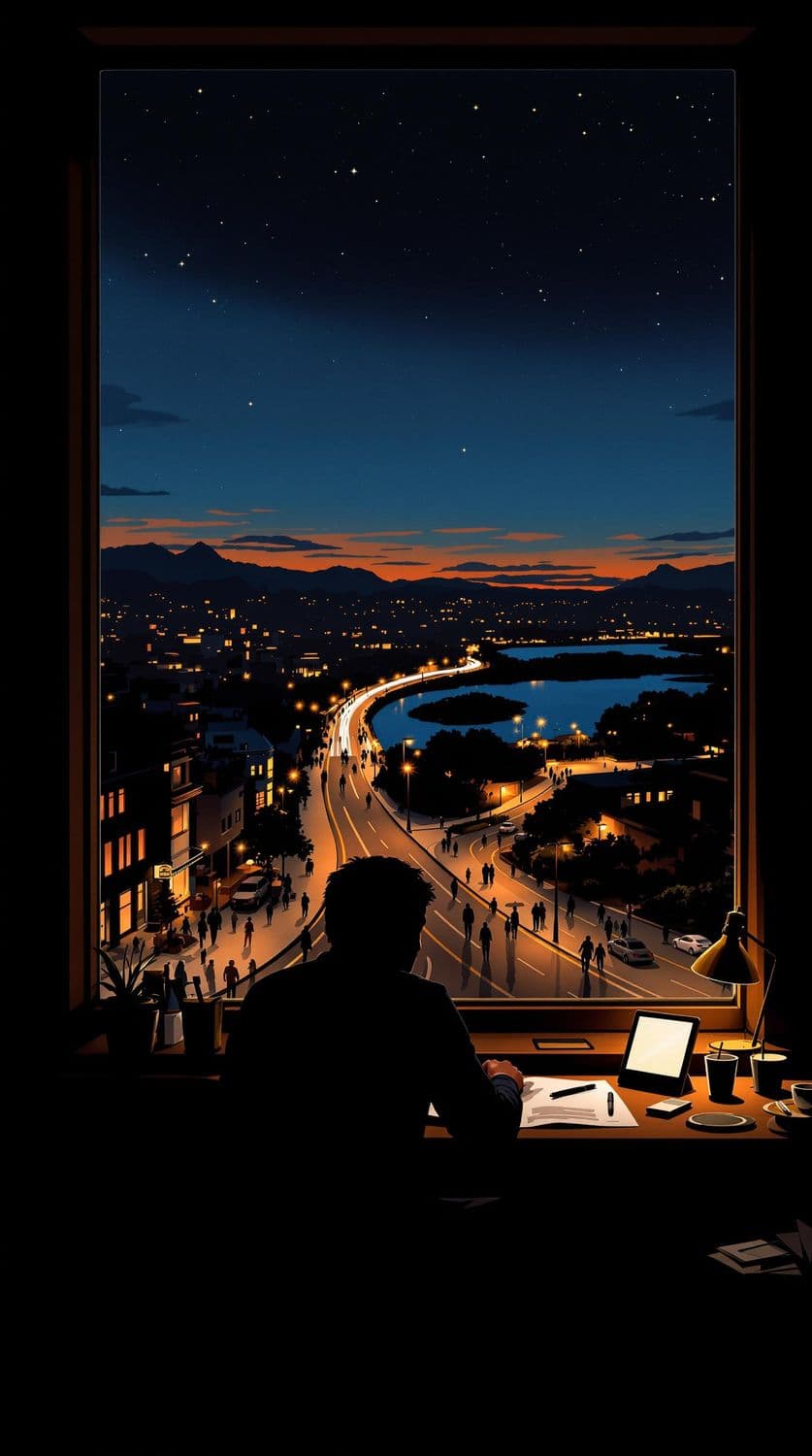 Quiet Moments in a Café