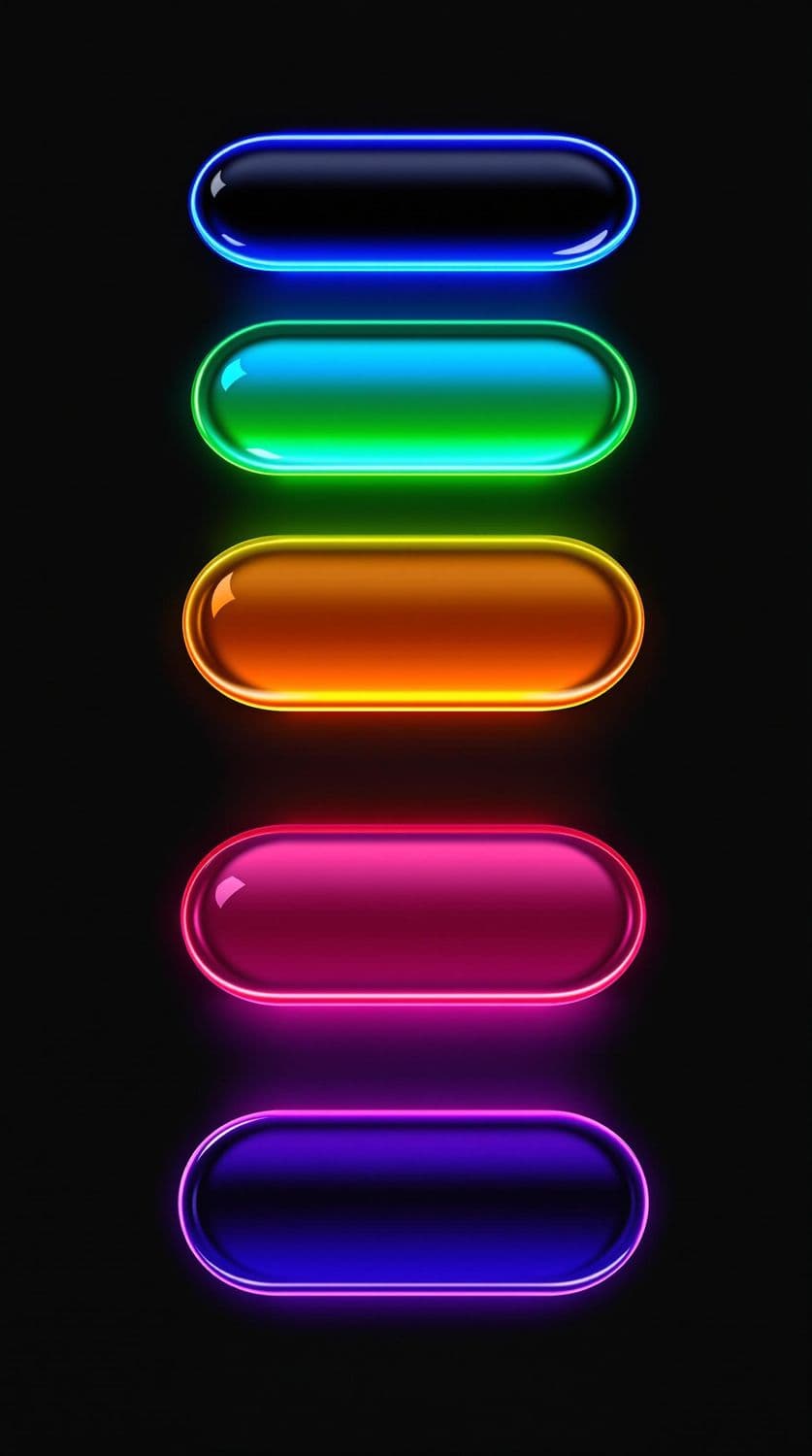 Vertical Neon Ellipses