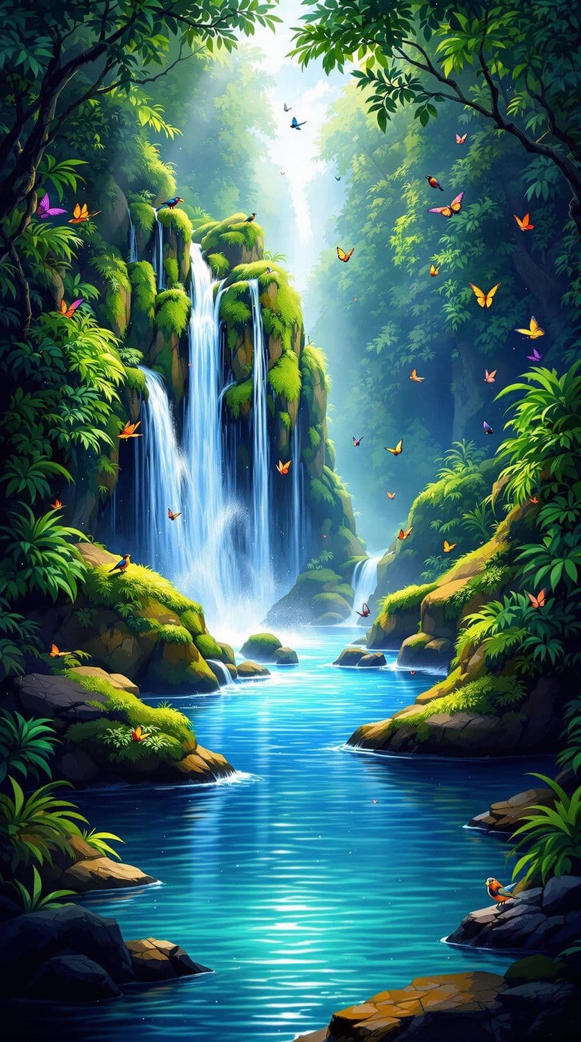 Jungle Waterfall Oasis