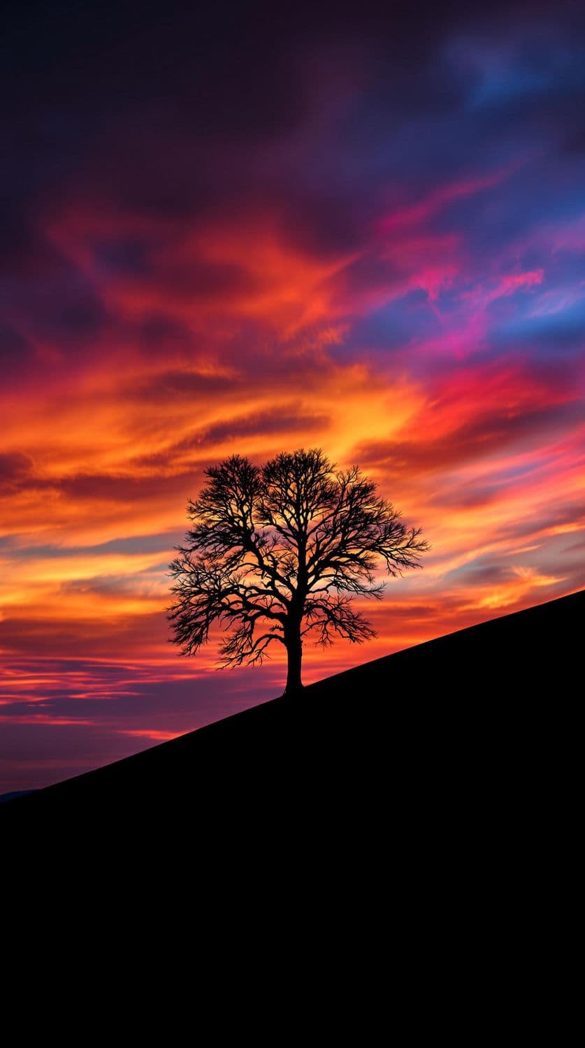 Lone Tree at Twilight
