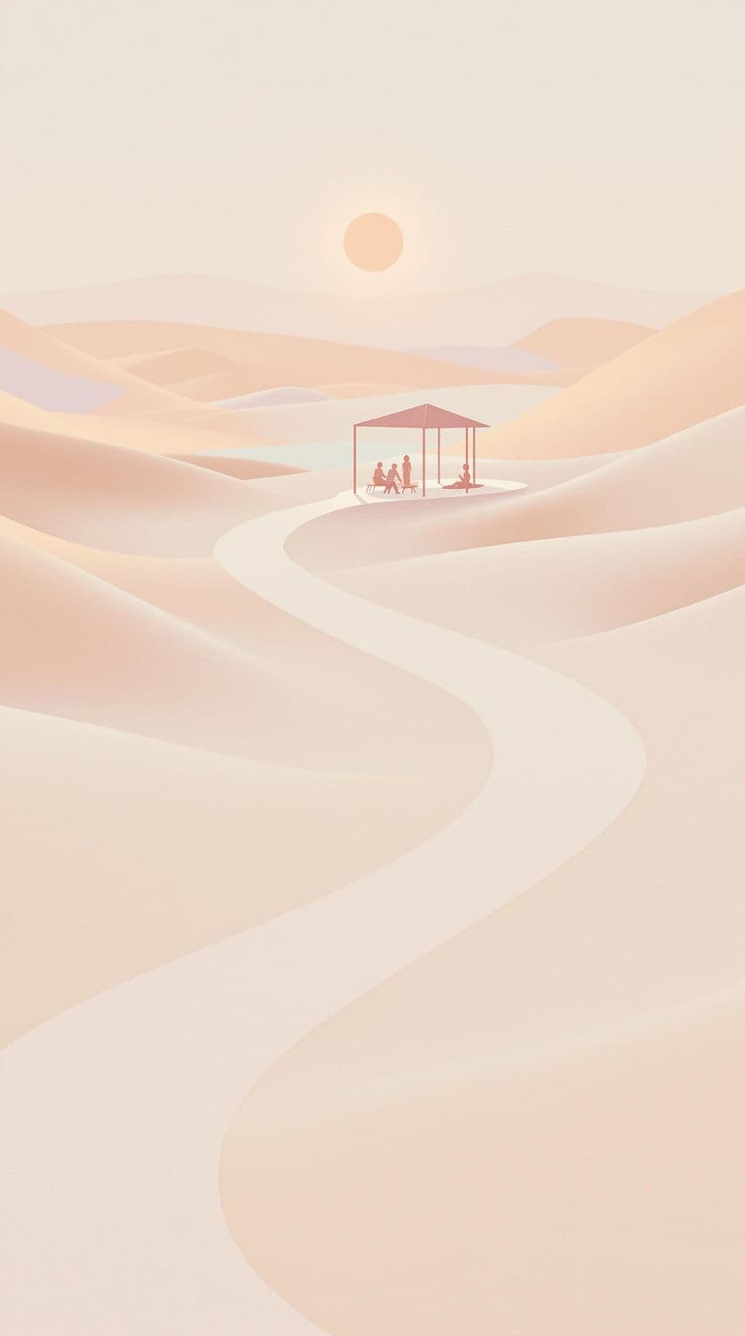 Pastel Desert Oasis