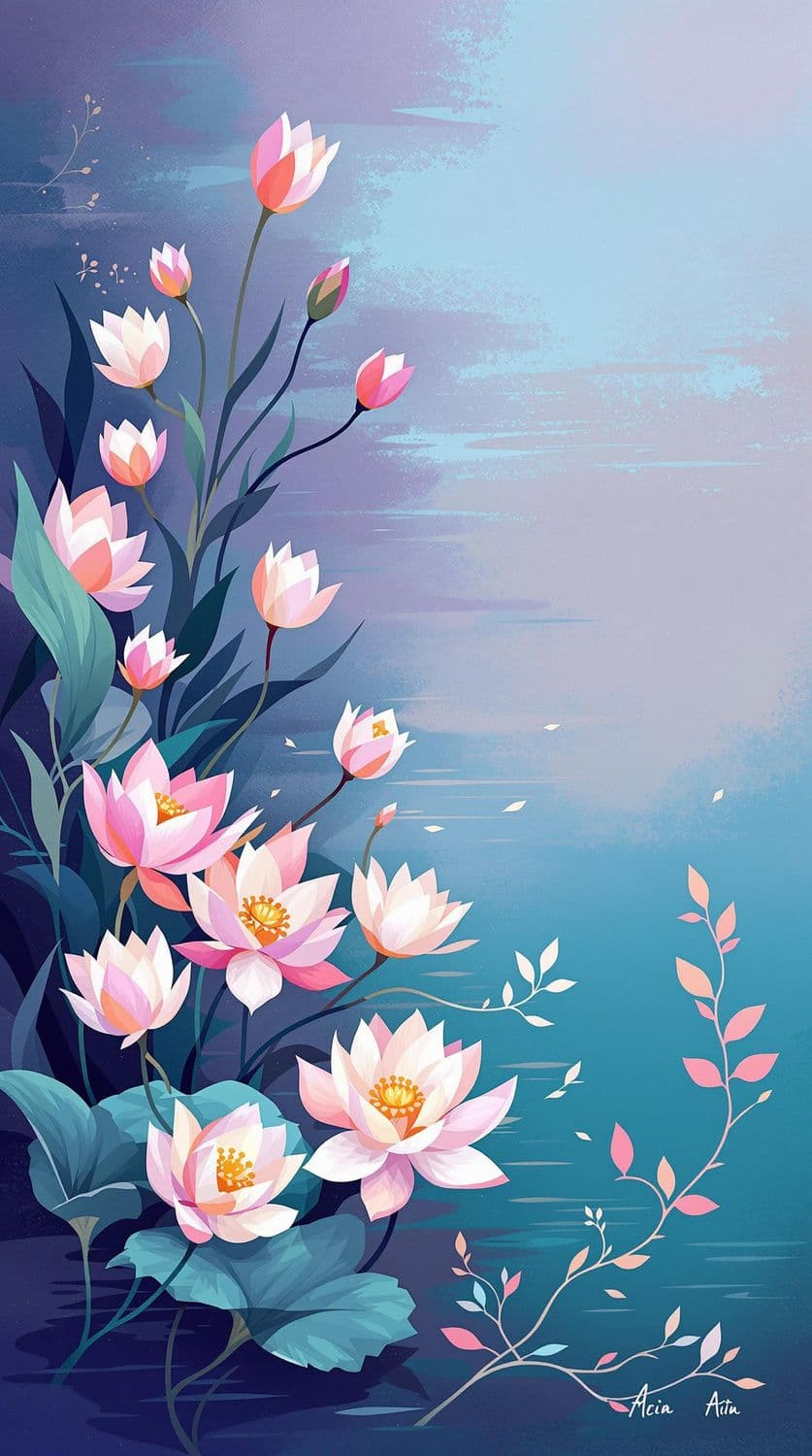 Lotus Pond at Dusk