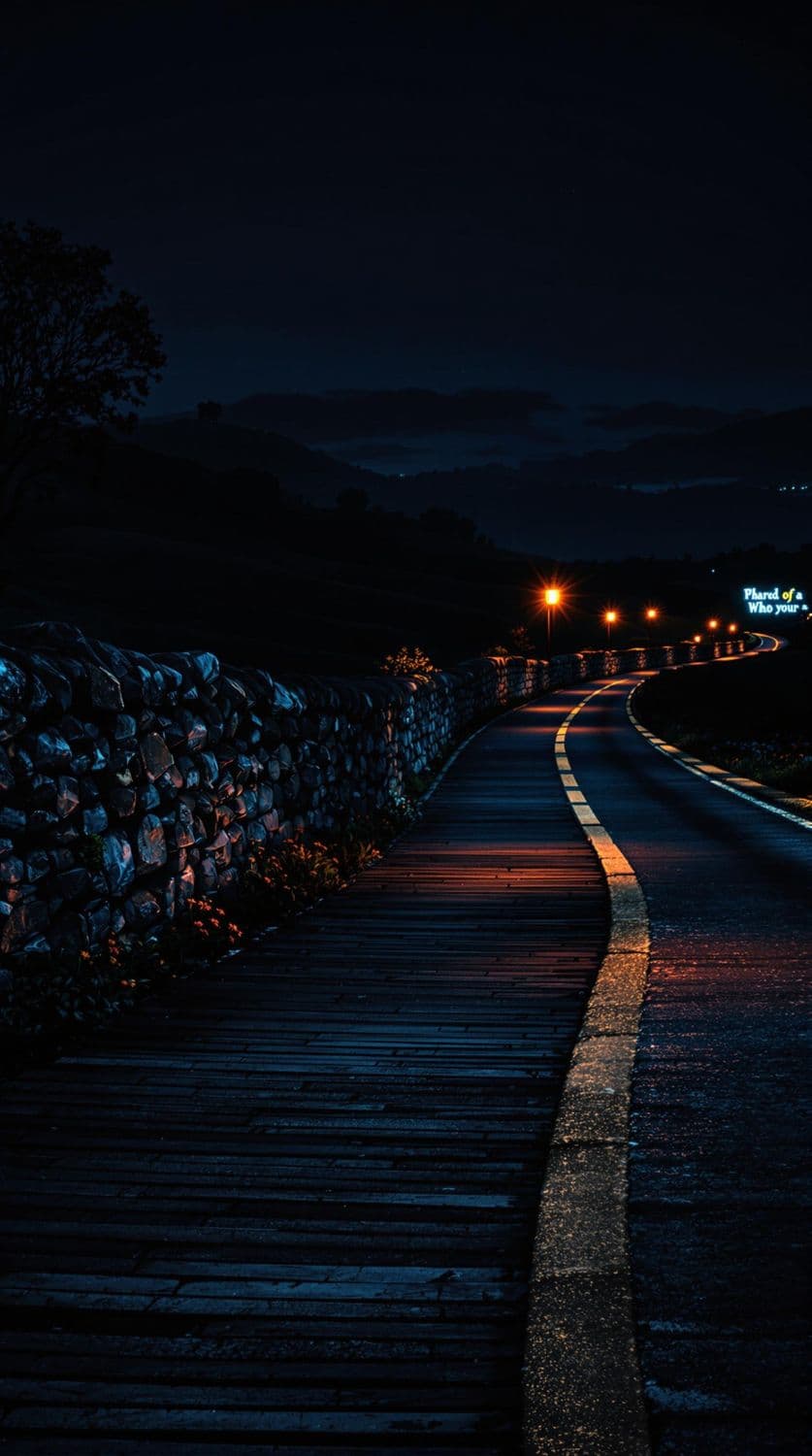 Countryside Night Road