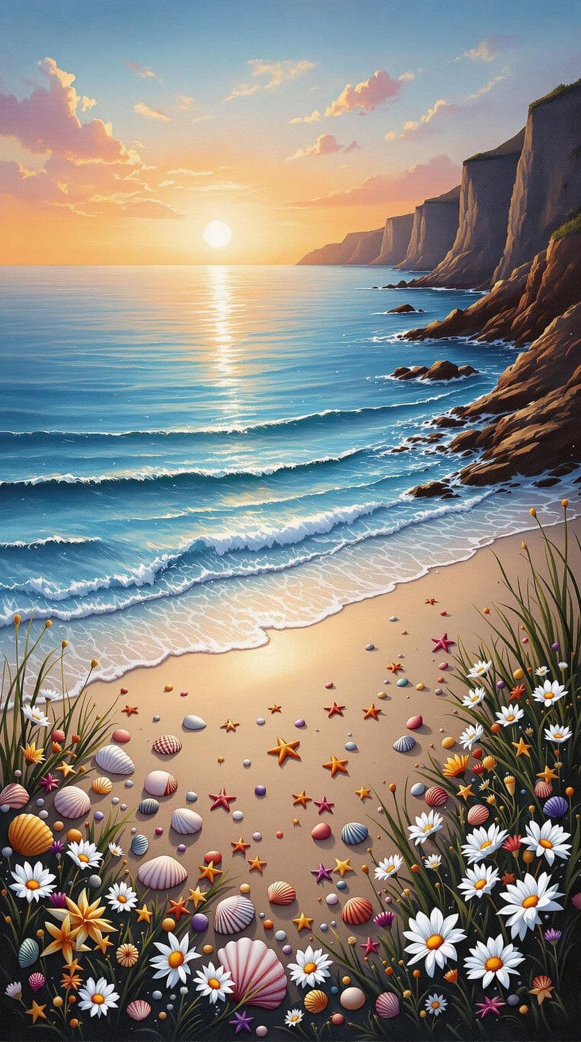 Tranquil Coastal Sunset