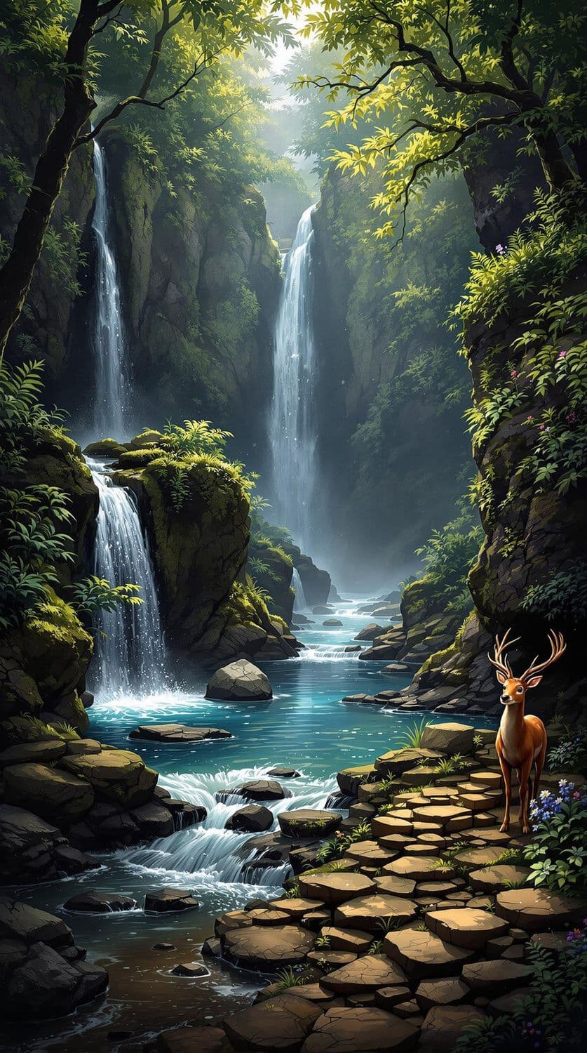 Enchanted Forest Waterfall