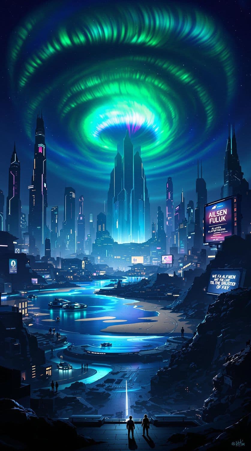 Neon City Aurora