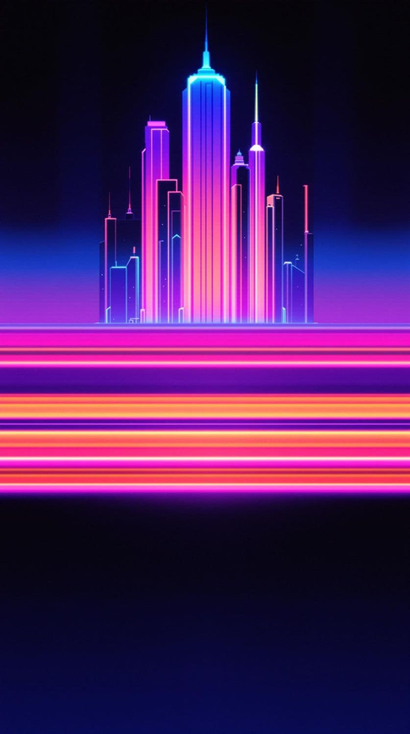 Neon Cityscape at Dusk