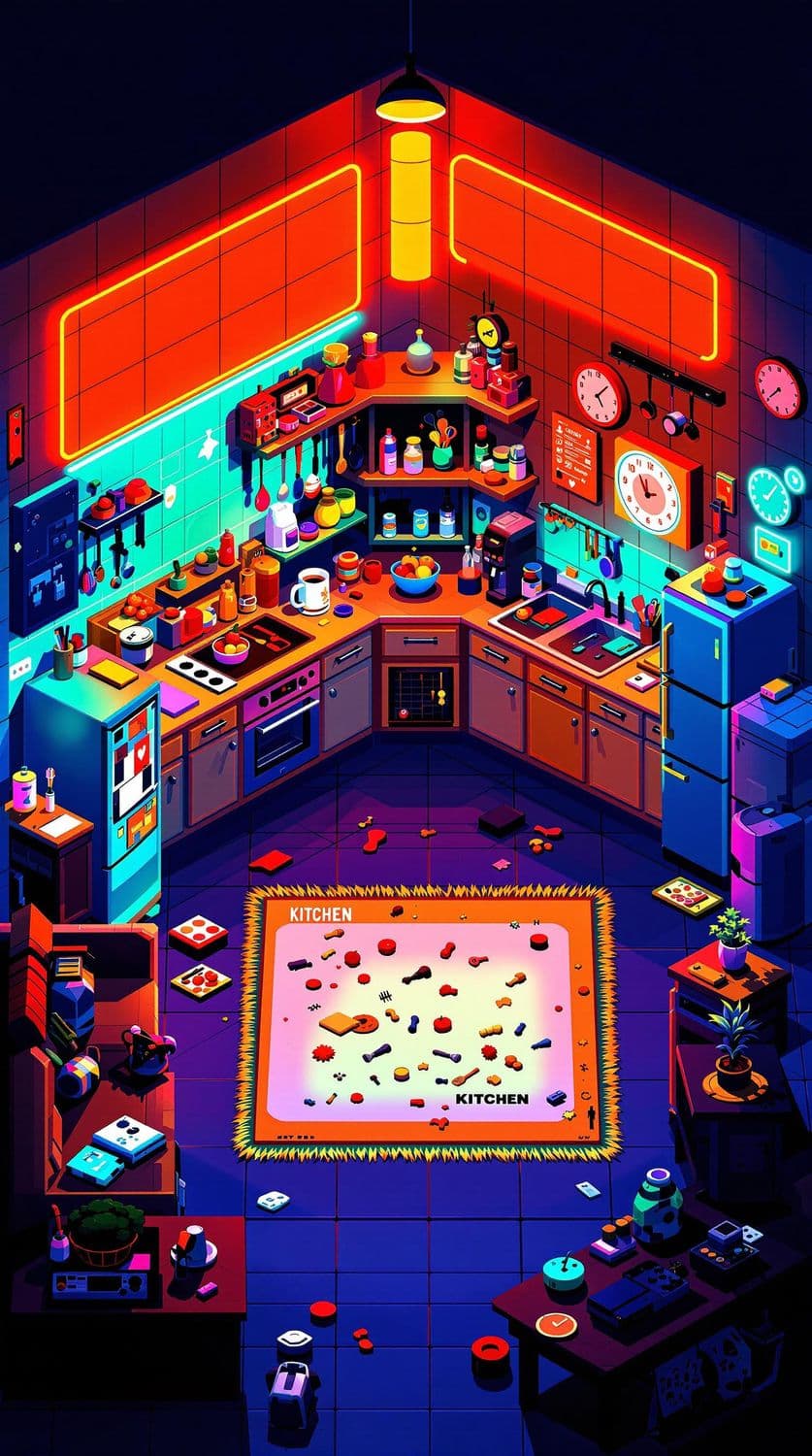 Energetic Neon Kitchen