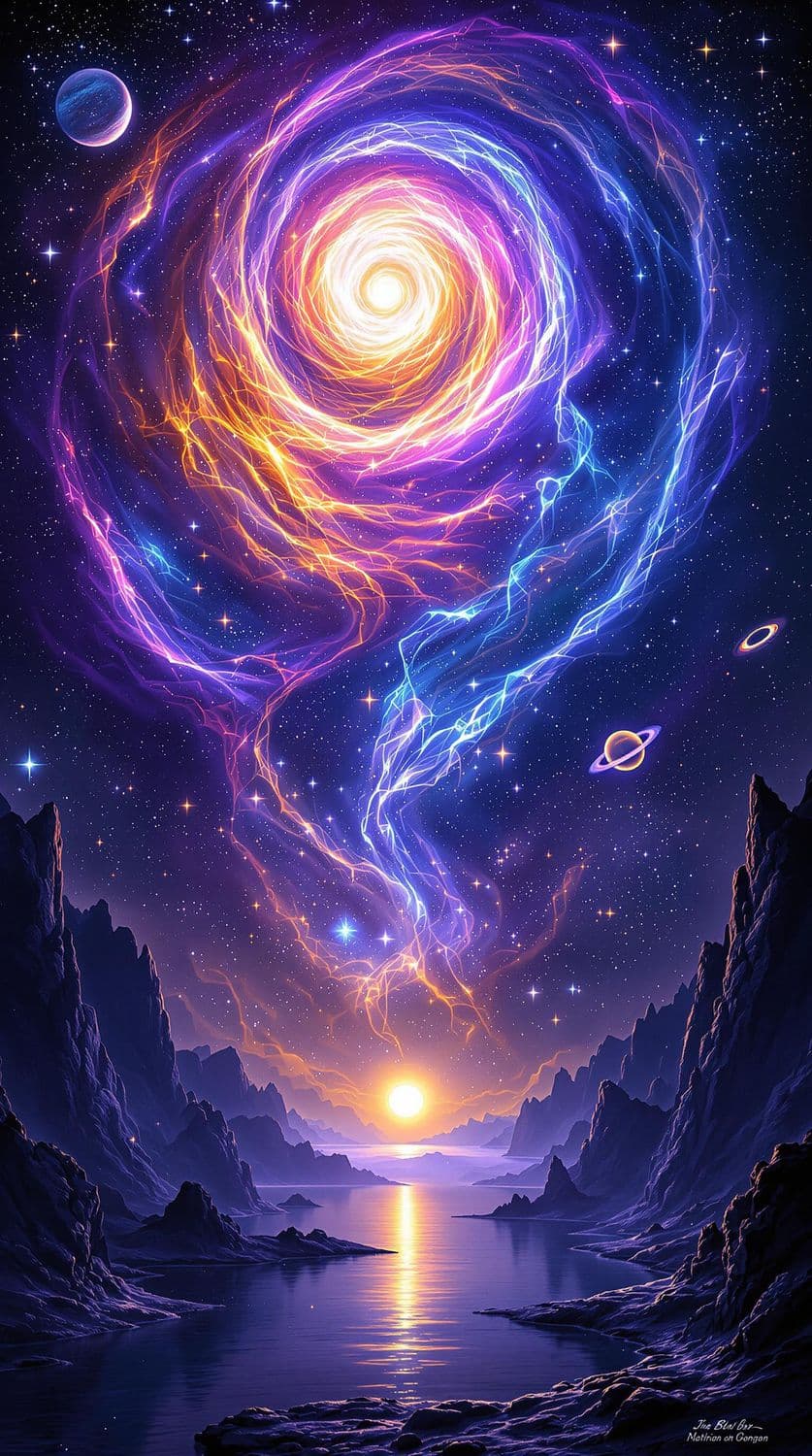 Celestial Dance of Colors