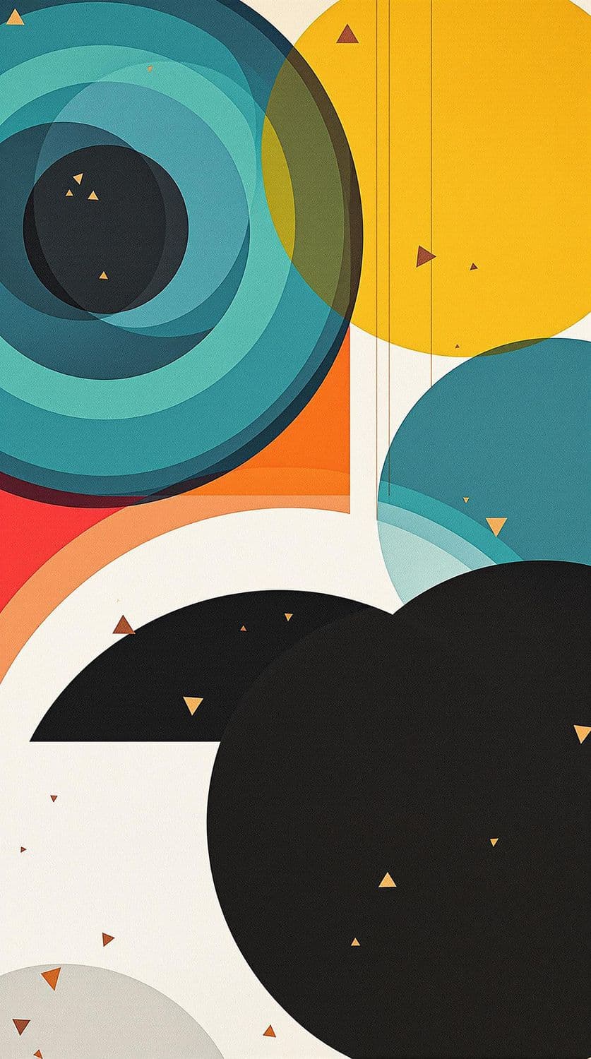Concentric Circle and Parallelogram Symphony