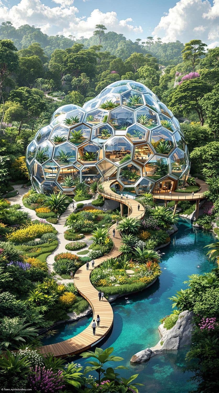 Futuristic Botanical Research Facility
