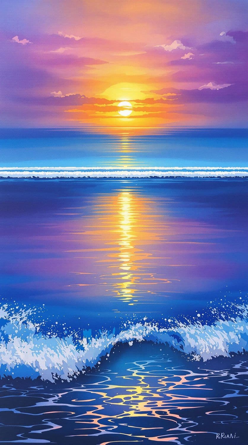 Sunrise Over Serene Lake