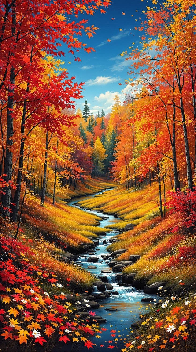 Autumn's Fiery Tapestry