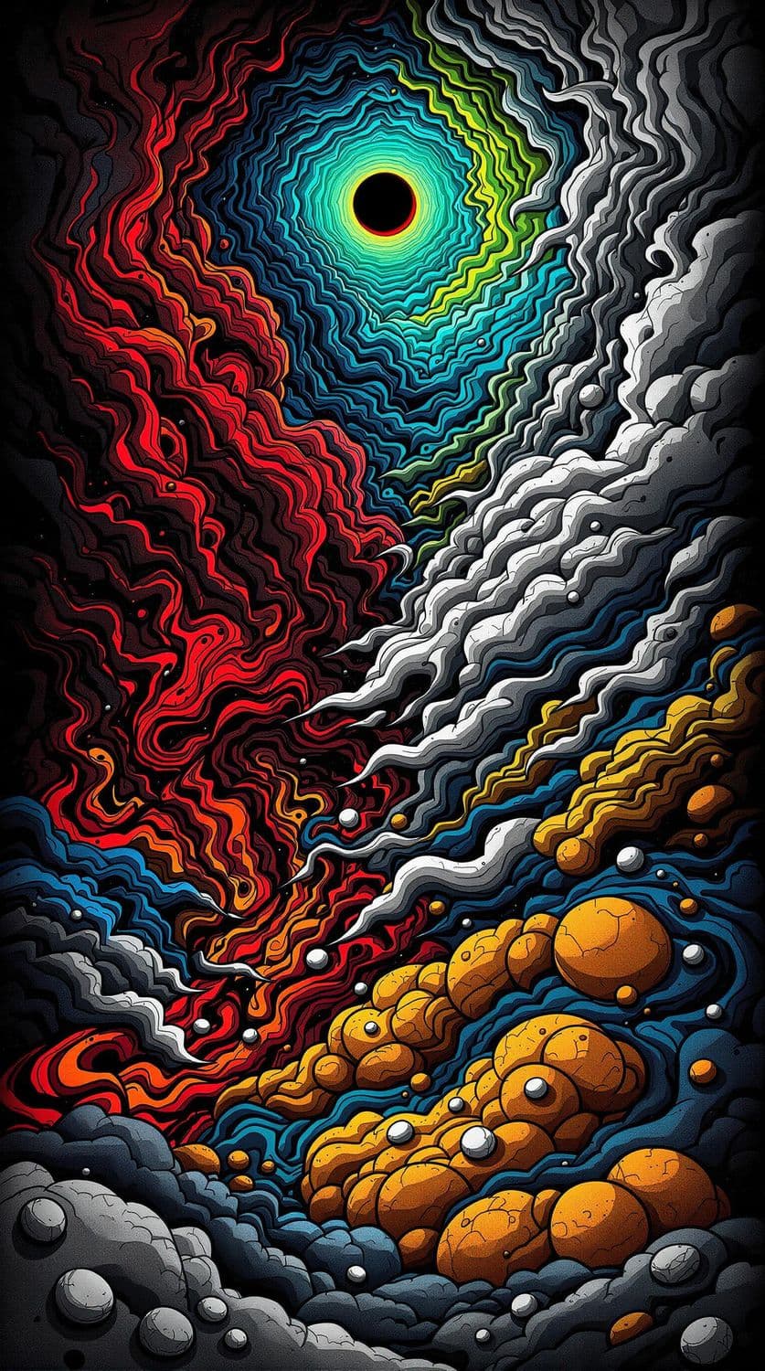 Eclipse Over Lava