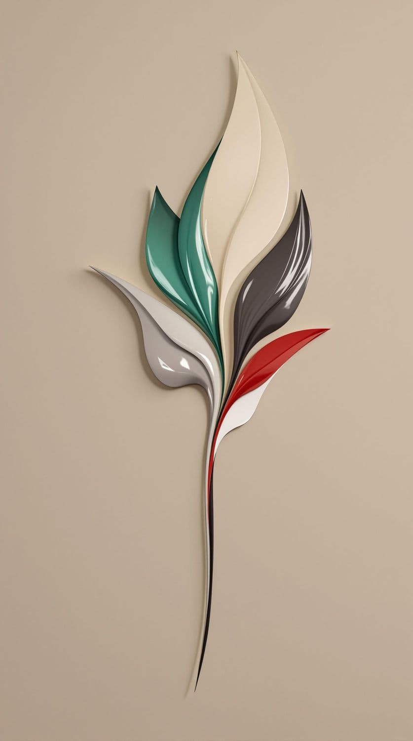 Abstract Bird Wing Sculpture